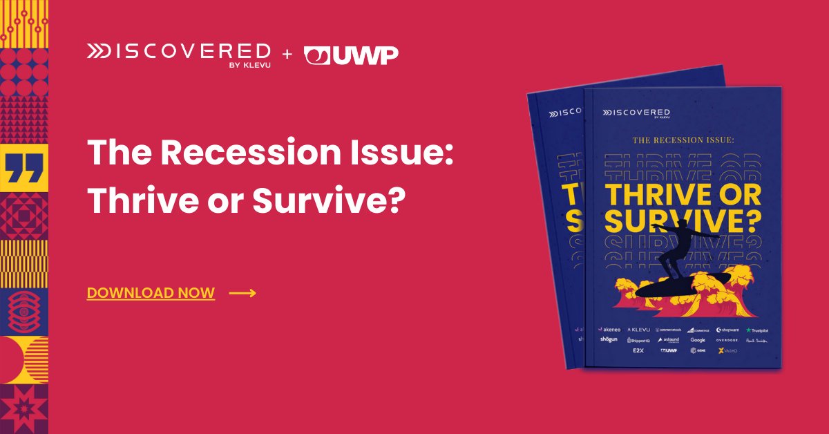 Read our MD Gary's chapter on how #AI can help drive growth in a #recession, and discover how to prepare for tough economic times in <a href="/KlevuAI/">Klevu</a>'s latest ebook 👉 klevu.com/discovered/mag…