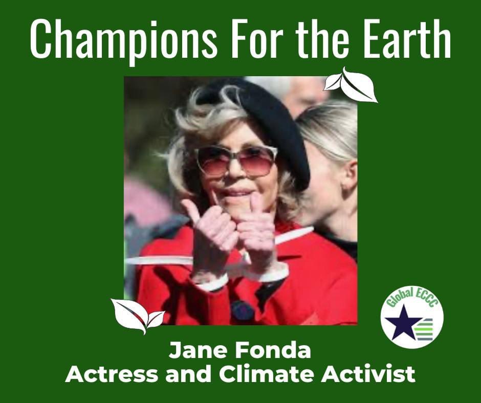 Jane Fonda is a renowned actor but also a life-long political activist. With the help of Greenpeace, Fonda launched @FireDrillFriday and has begun the Jane Fonda Climate PAC, with the purpose of ousting politicians supporting the fossil fuel industry. #demsabroad #EarthMonth