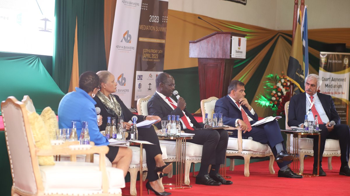 Dr. <a href="/HabilOlaka/">Habil Olaka, EBS</a>: The banking industry considers it  most appropriate and efficient to have conversations with customers, suppliers, or employees with the assistance of  qualified 3rd party to review mutual interests in any dispute and resolve amicably.
 #MediationSummit2023