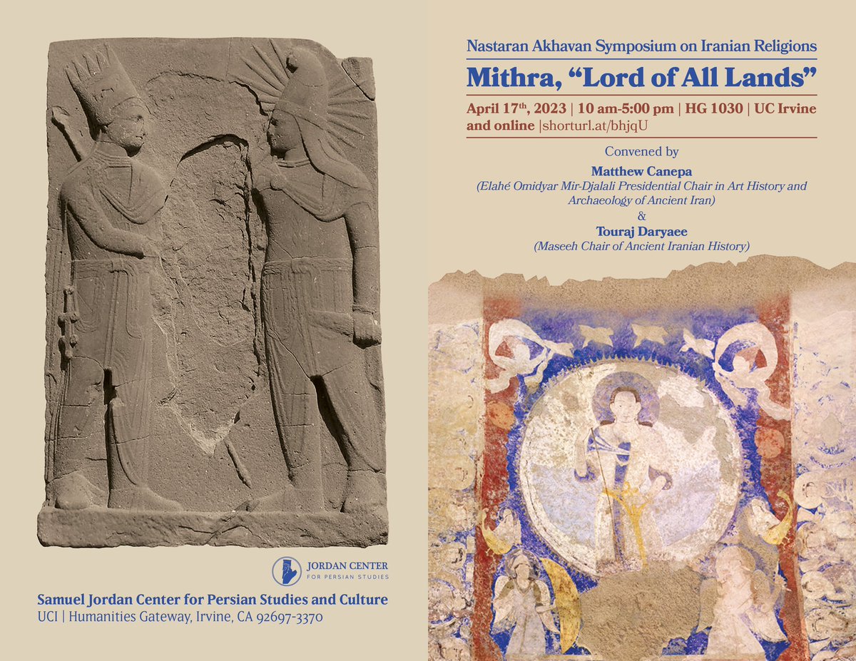 farridnejad's tweet image. More than 40 yrs after the last great international Congresses of Mithraic Studies in mid 1970s, we had again a conference of Miϑra at @UCIrvine to revisit the great Indo-Iranian god btw Avesta &amp;amp; the Roman Cult of #Mithras. I gave a paper on Miϑra’s role in #Zoroastrian rituals.