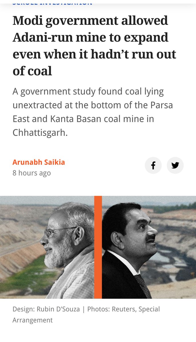 dcstunner999's tweet photo. If Delhi Excise Policy can be termed as Liquor Scam
Then why can't this decision by Modi govt favouring Adani be termed as Coal Scam
Will Media & Investigating Agencies turn a blind eye to this just because it involves #Modani ?
#ModaniScams
@KTRBRS https://t.co/ri99tDgYaQ