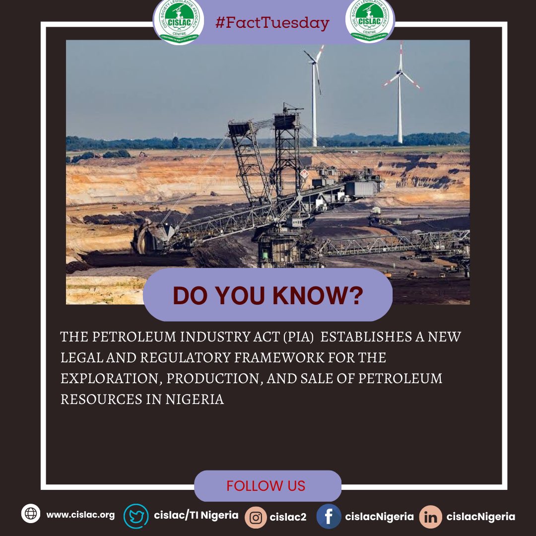 cislacnigeria's tweet image. #TuesdayFacts
#factweek
#Extractives
#energytransition
#PetroleumIndustryAct
#cislac
#FuelSubsidy