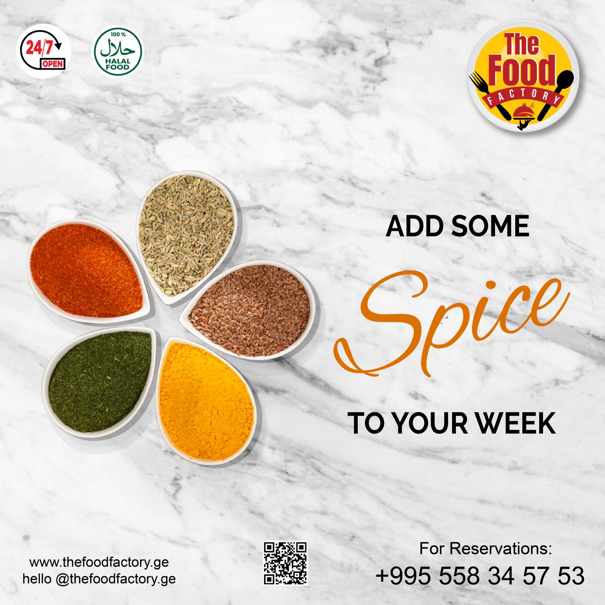 Spices and Flavors are all you need to celebrate this week!

Reserve your table: +995 558 34 57 53
Check our Menu: thefoodfactory.ge

#indianfoodlovers #indiansingeorgia #tbilisigeorgia #TheFoodFactory #georgia #deliciousfood #indiancuisine #spices #indianspices