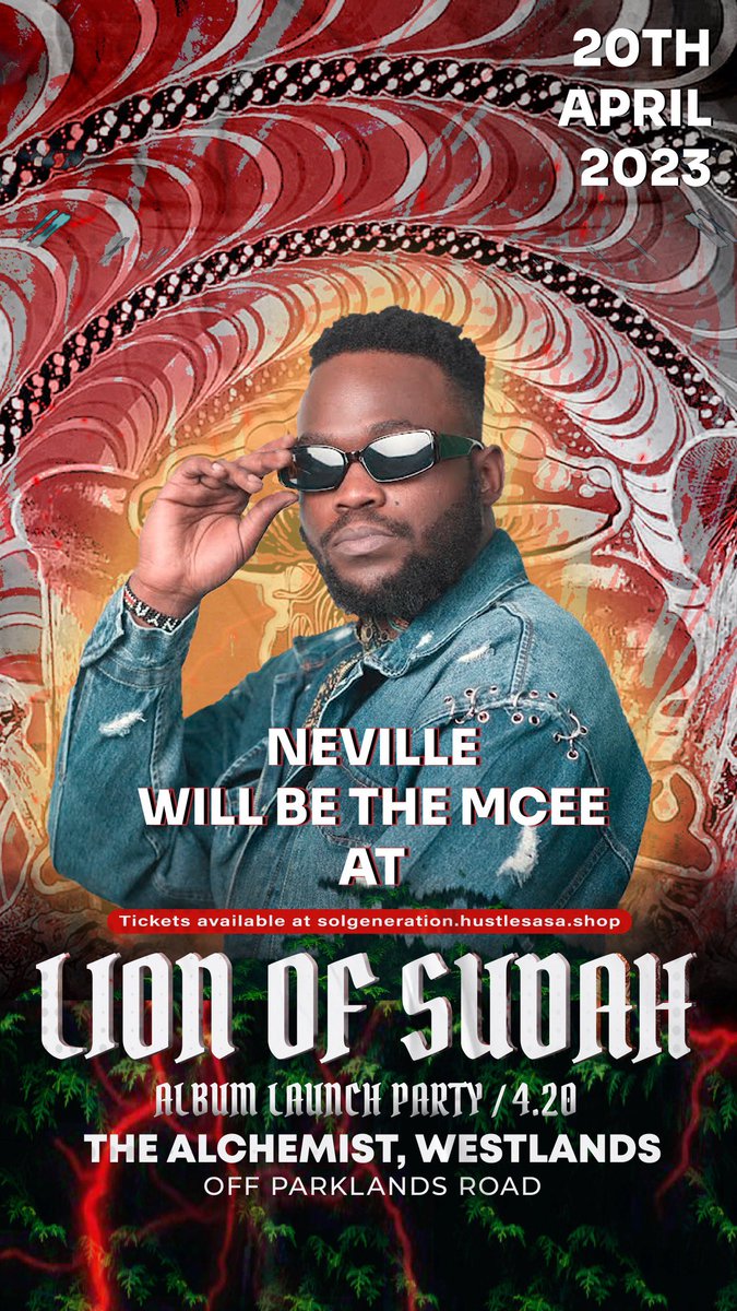 thaatNeville's tweet image. DIE HARD FANSSSS; your tickets are almost up; will be over by 4:20pm TODAY!! @Bensoulmusic 

TICKETS: ⬇️ &amp;lt;solgeneration.hustlesasa.shop&amp;gt;

#LIONOFSUDAH #BensoulMusic #SolGeneration