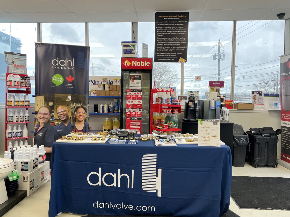 Counter day at Noble @ 1153 Bridgeland Ave Unit 2, North York. Meet us today till 12 noon.
#CounterDay #dahlvalves #MadeinCanada #qualityPlumbing