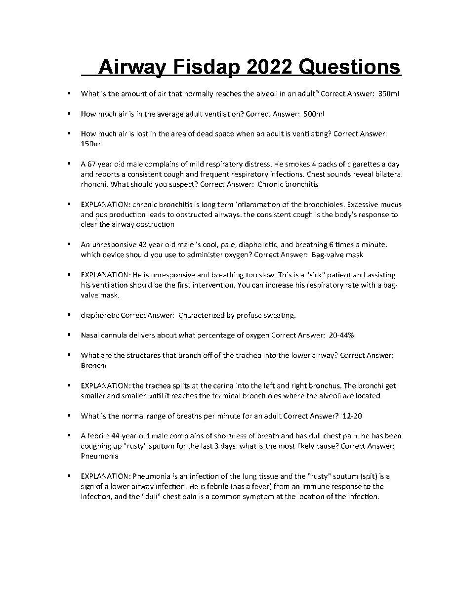 EllamSherry's tweet image. Airway Fisdap 2022 Questions with verified Answers. GRADED A+ 
#FISDAP #FLIWY 
fliwy.com/item/368817/ai…