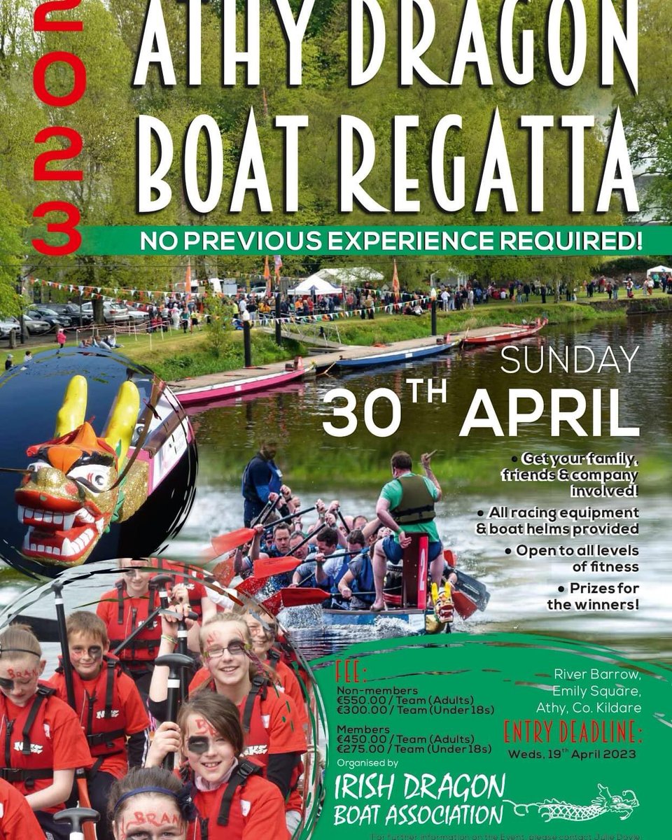 Athy DBR looks like it is going to be a bumper year! Closing date for entries is tomorrow - WEDNESDAY, 19TH APRIL 2023.