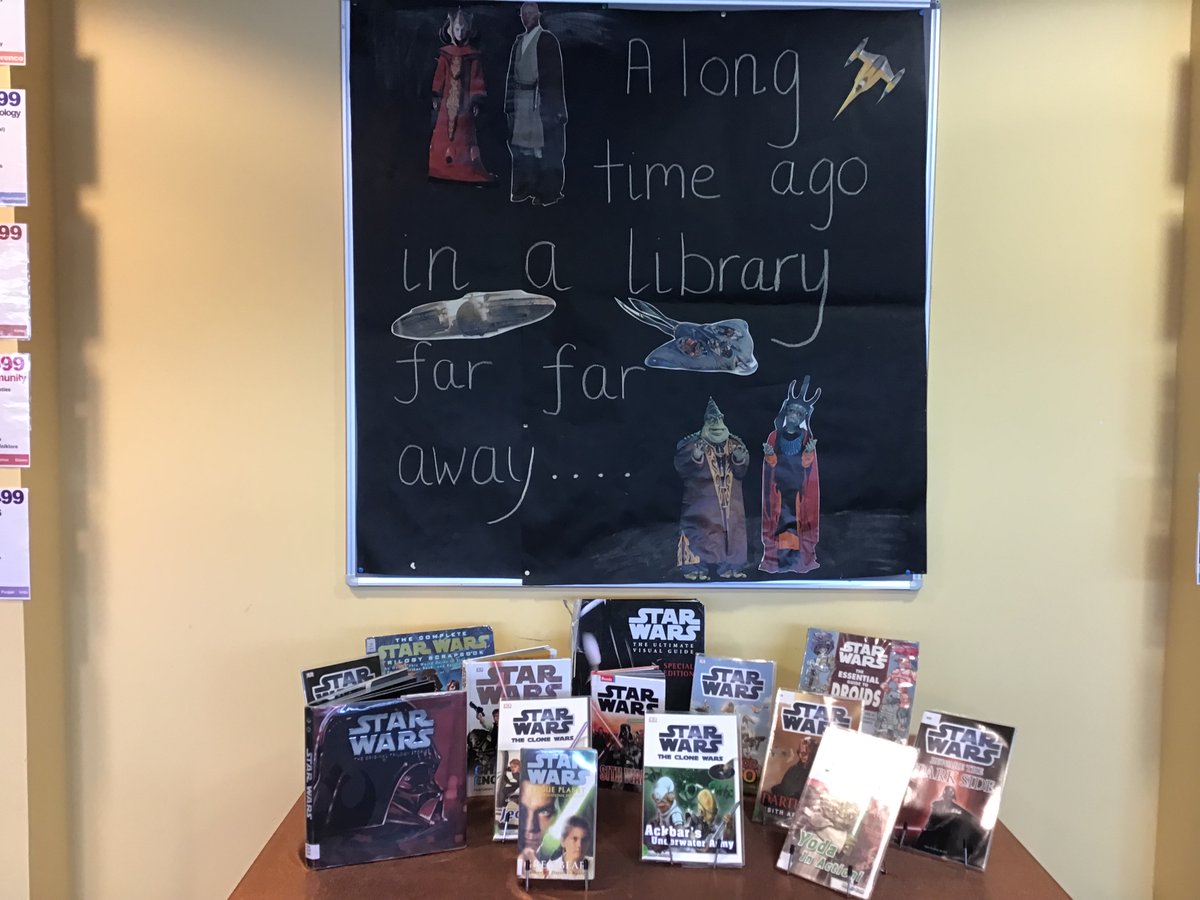FHSschoolibrary's tweet photo. One of our pupil library assistants requested a Star Wars theme for our library doors this month.  Visit the library and see all the Star Wars and other science fiction books we have on offer. #weareFHS https://t.co/1BeeKXJsiV
