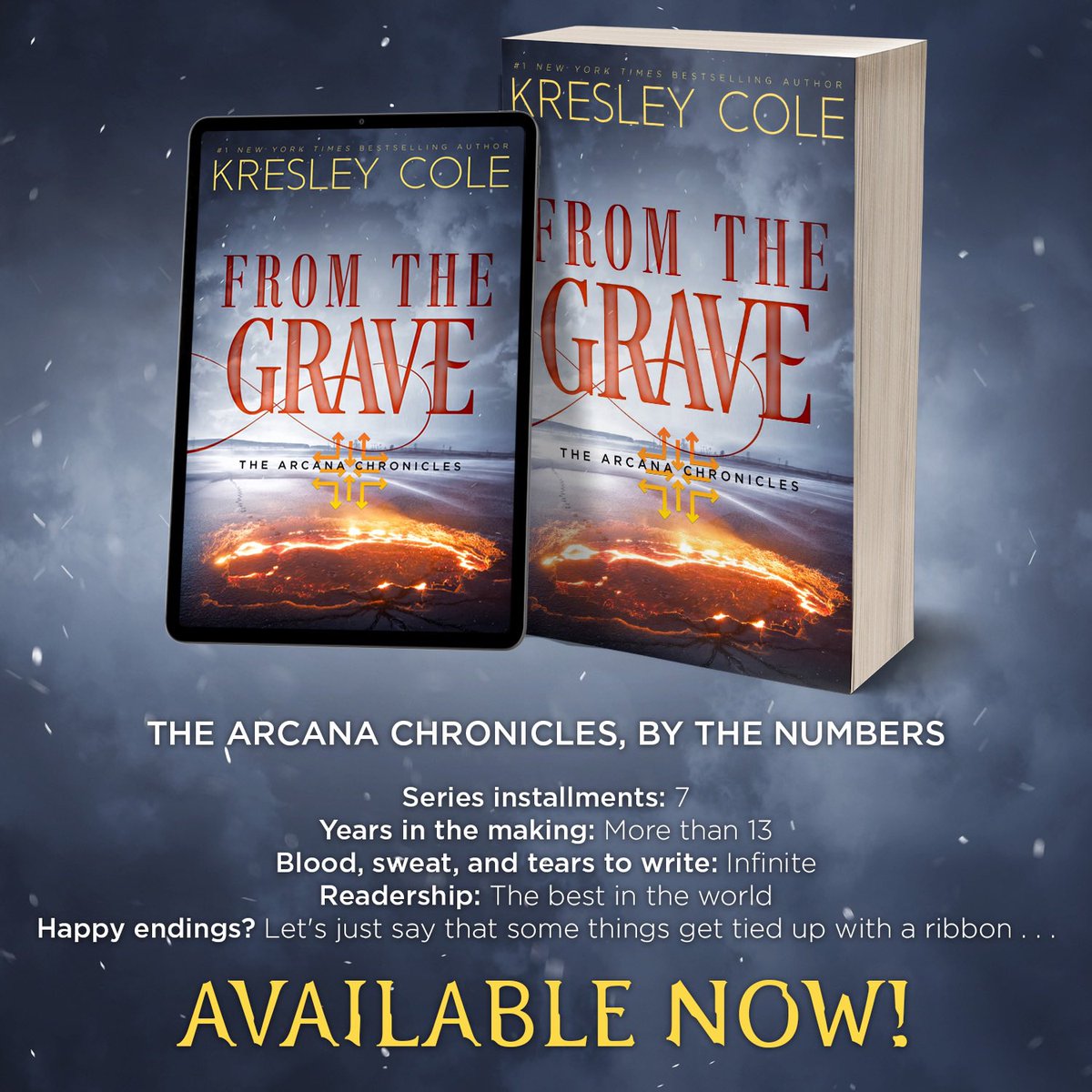 You guys, FROM THE GRAVE is out today! I dedicated it to YOU, with all my heartfelt thanks, because I couldn’t have finished the Arcana Chronicles without your incredible support.