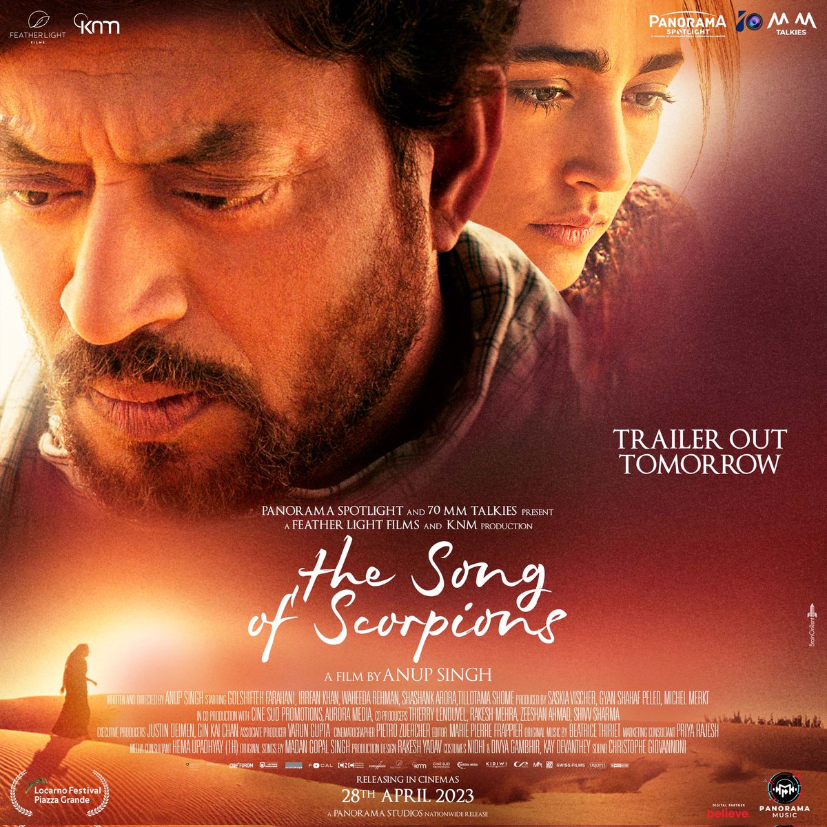 Irrfan on the Big Screen..One More Time..

#TheSongOfScorpions by @SinghAnupsyng, finally releases in cinemas - April 28th 2023

@golshifteh @ShashankSArora #WaheedaRehman @tillotamashome @saskia_vischer #GyanShahafpeled #MichelMerkt @murli_sonu @rajat_goswami15 @iamshivvsharma