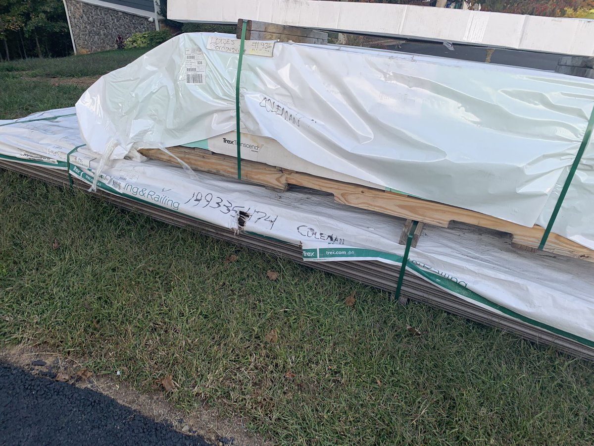 motionpirate's tweet photo. Contact signed and paid in full June 2022.  There’s material delays until September, inconvenient but understandable.  Materials arrive incomplete, wait again….placed on curved surface with concrete bags on top.  They sit unopened by contractors for 5 months. https://t.co/X4MuTUHQ97
