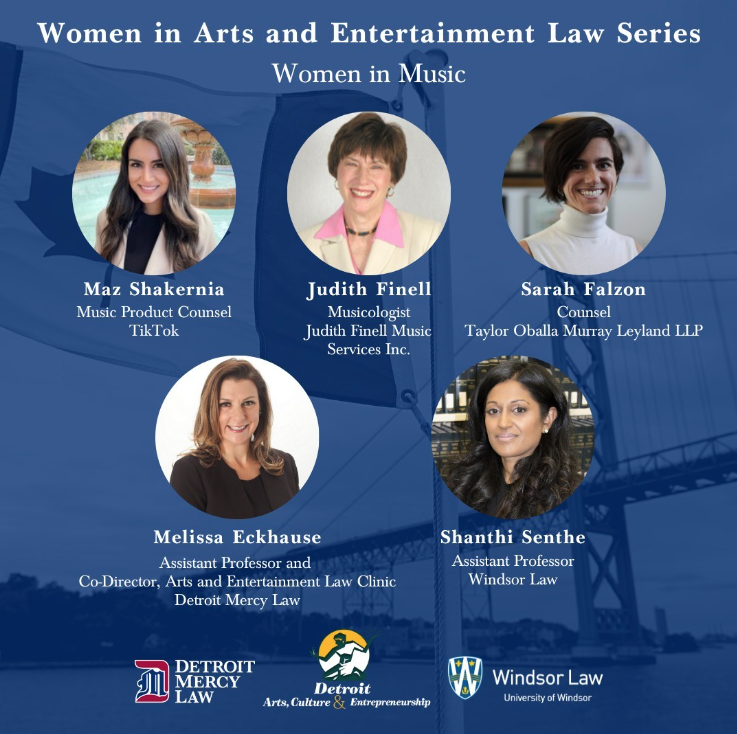 Join us for the final installment, Women in Music Law, of the Women in Arts &amp; Entertainment Law series on April 20 from 4:30 to 6:30pm (ET) via Zoom. This series is being hosted in partnership with <a href="/DetroitMercyLaw/">Detroit Mercy Law</a> and the <a href="/CityofDetroit/">City of Detroit</a>. Register here: bit.ly/3mMwiTB