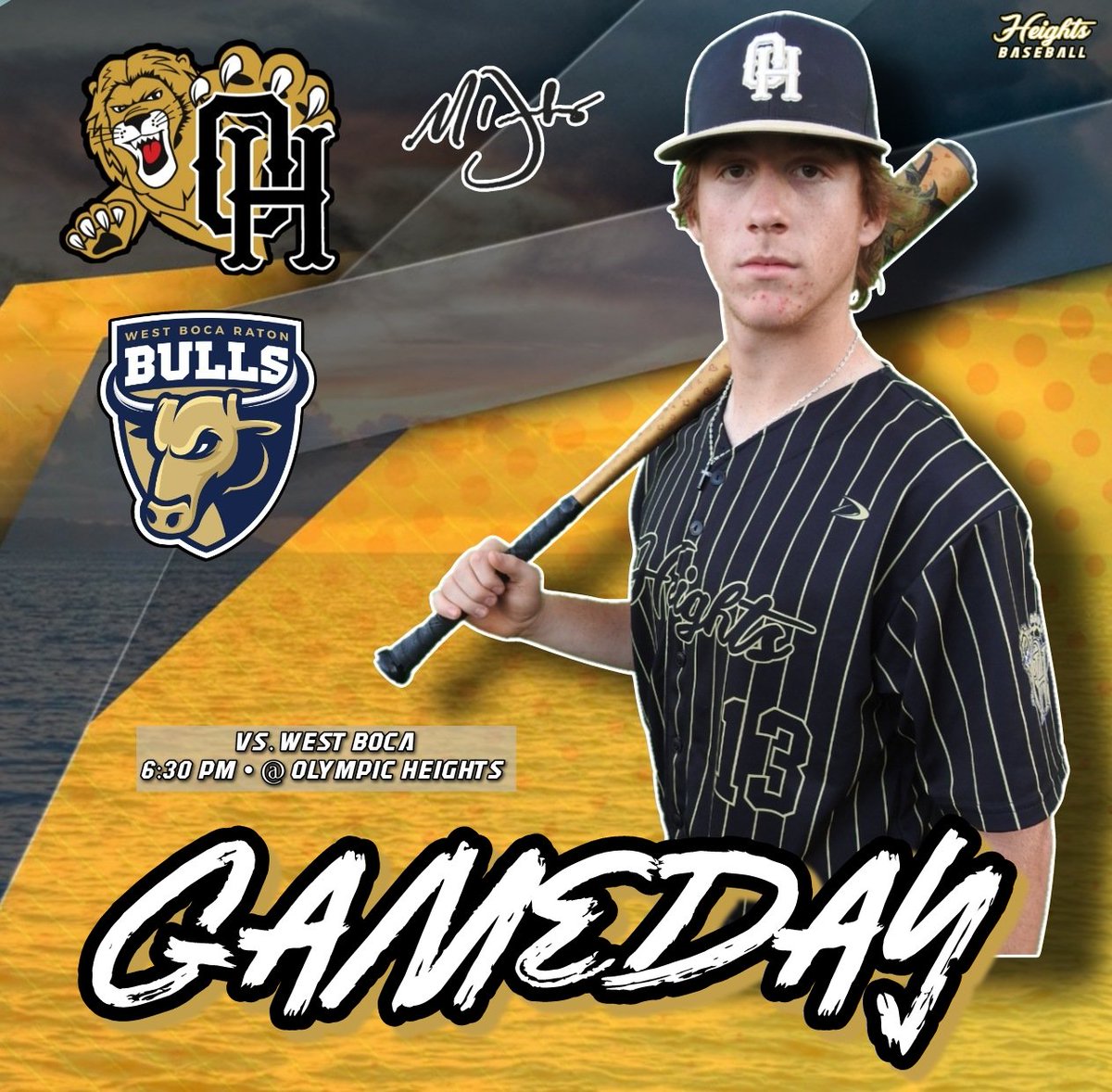 Tonight your Olympic Heights Lions take on the West Boca Bulls at 6:30 pm at home. Go Lions! #ohlions #lionsbaseball #lockedin #getonthetrain