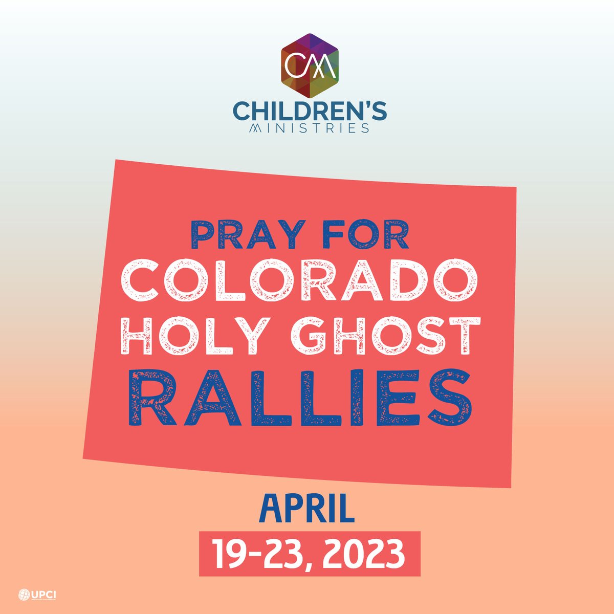 Pray for Holy Ghost Rallies happening in Colorado this week! 

Let's believe for God to pour out His Spirit and change lives. 
#futurenow #upcichildrensministries #soc #kidmin
