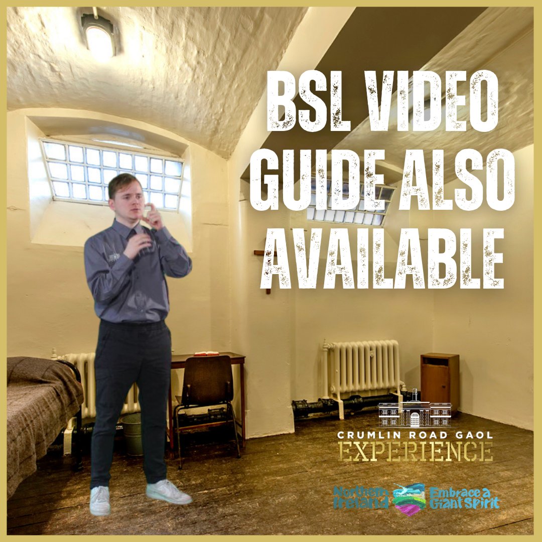 Our CRG Experience has just become even more accessible for more info see: crumlinroadgaol.com/tours/crumlin-… #audioguides #bsl @VisitBelfast @TourismIreland @TourismNIreland