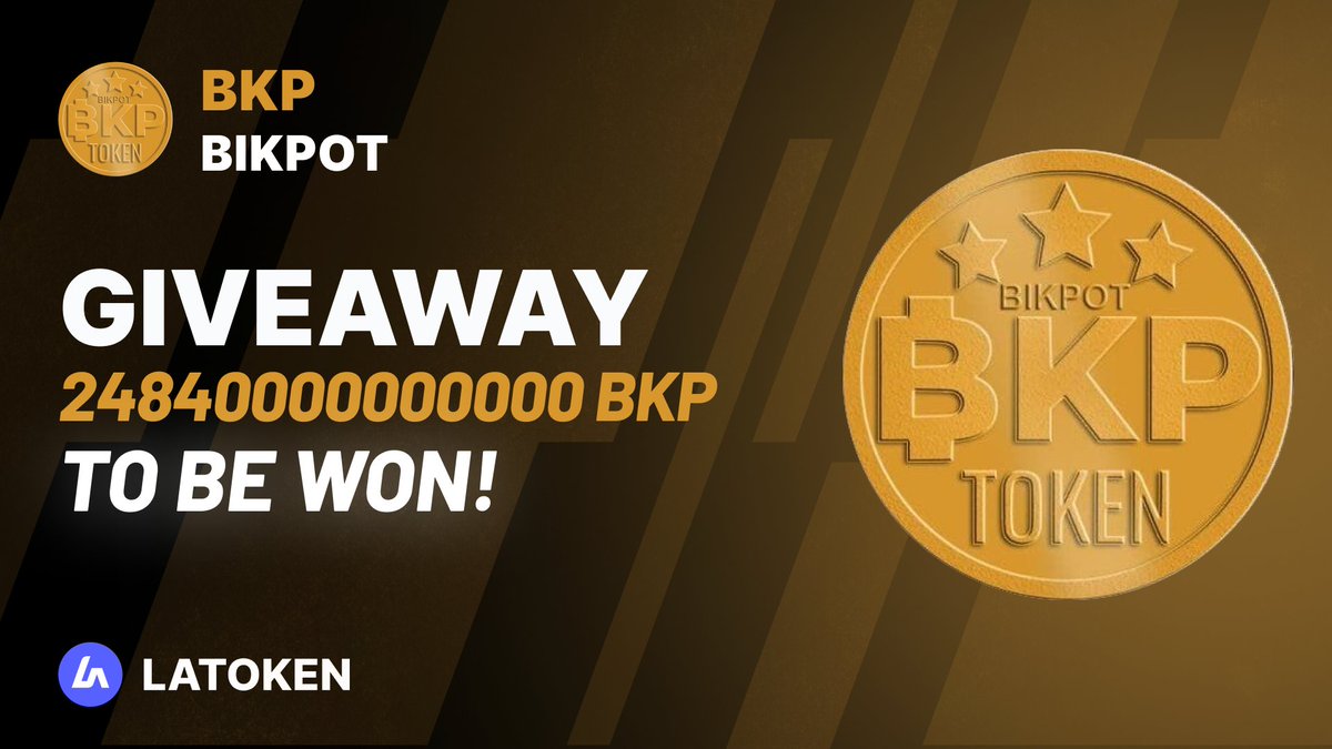 🏆 $500 BIKPOT (BKP) Giveaway on #LATOKEN 

🔥 95 Winners.
✅ Complete all tasks and qualify for the #Giveaway 
📲 Tag 5 Friends and Share.
⏰ April 18, 2023 - April 24, 2023.

JOIN GIVEAWAY👉 go.latoken.com/bi6