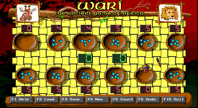 DosGamesCOM's tweet photo. Random game of the day:
Wari - The Ancient Game of Africa (Traditional (Board Games): ImagiSOFT Inc, 1994)
Download/play: https://t.co/IKoUJvsrqv
#dosgaming #retrogaming #traditional #boardgame #wari #oware #mancala #ega https://t.co/7nFdPoL4wC
