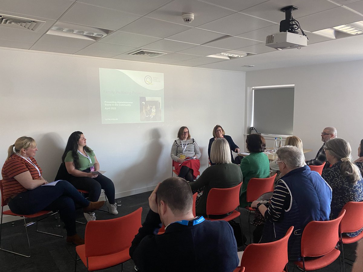 sfha_hq's tweet photo. Our joint event with @homelessnetscot on preventing homelessness is well underway today. In one workshop, @QueensCrossHA share their approach to supporting their tenants and preventing homelessness with a family-focused approach based on lived experience. https://t.co/jDVp6jztUb