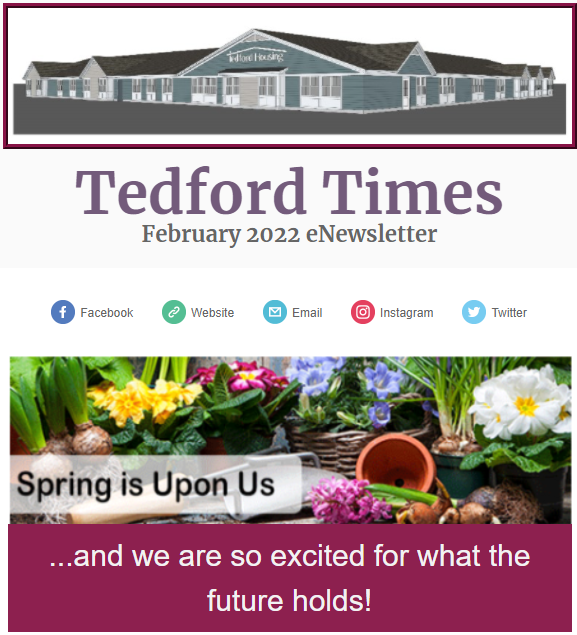 Tedford Times: Welcome Andrew Lardie, our new Interim Executive Director!  April 2023 - mailchi.mp/tedfordhousing…
