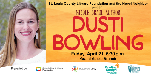 SLCL's tweet image. Award-winning middle grade author @DustiBowling discusses her new book, &quot;Across the Desert,&quot; a gripping story of survival, friendship and rescue on Friday at the Grand Glaize Branch. slcl.org/authors