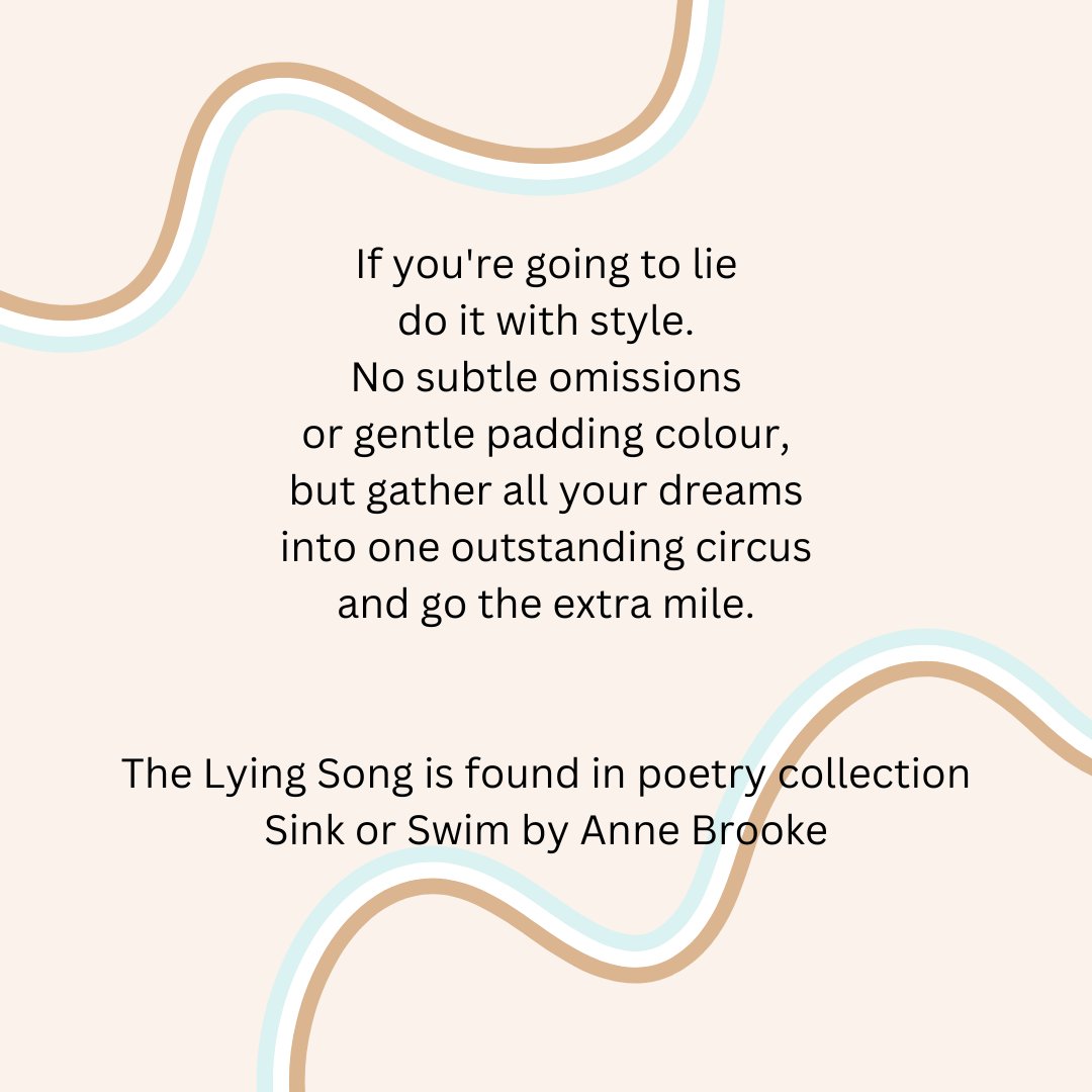 AnneBrookeBooks's tweet photo. The Lying Song is found in poetry collection Sink or Swim. Available at Amazon worldwide:
https://t.co/wzg3UrfThH
#lying #truth #livetothefull https://t.co/EQfZ3neNvi