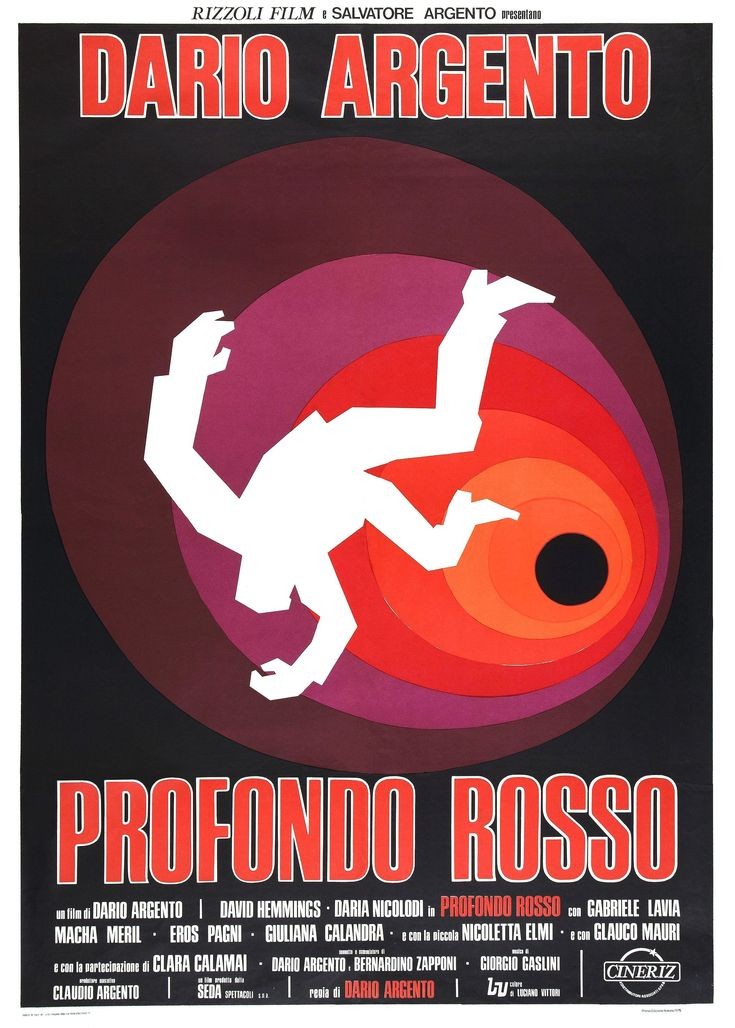 Italian movie poster for #DarioArgento's #DeepRed #ProfondoRosso (1975) with #DavidHemmings #DariaNicolodi
#Giallo