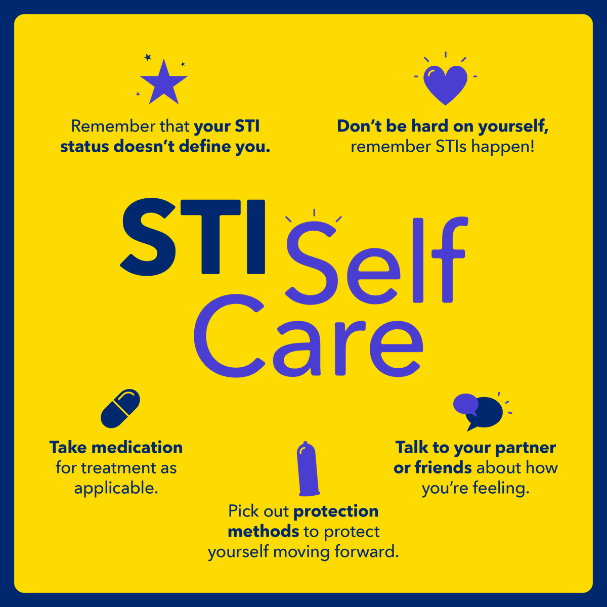 PPMetroNJ's tweet photo. Sexual health care is self-care. When you have an STI, be sure to take care of yourself physically, mentally, and emotionally. Most importantly, know that STIs are common and happen.

#PPMNJ #STI, #STIAwareness, #SaferSex https://t.co/NVVFKeDpEQ