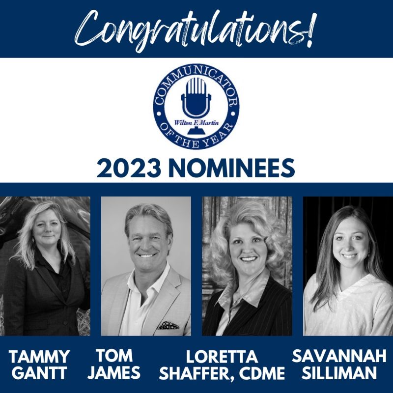 Congrats Nominees!

The Communicator of the Year recognizes the person who uses his/her position to enhance Marion County’s community causes, advance the field of public relations and uphold the ethical standards representing the Ocala Chapter.

#SetyourPRPace #YouBelongatFPRA