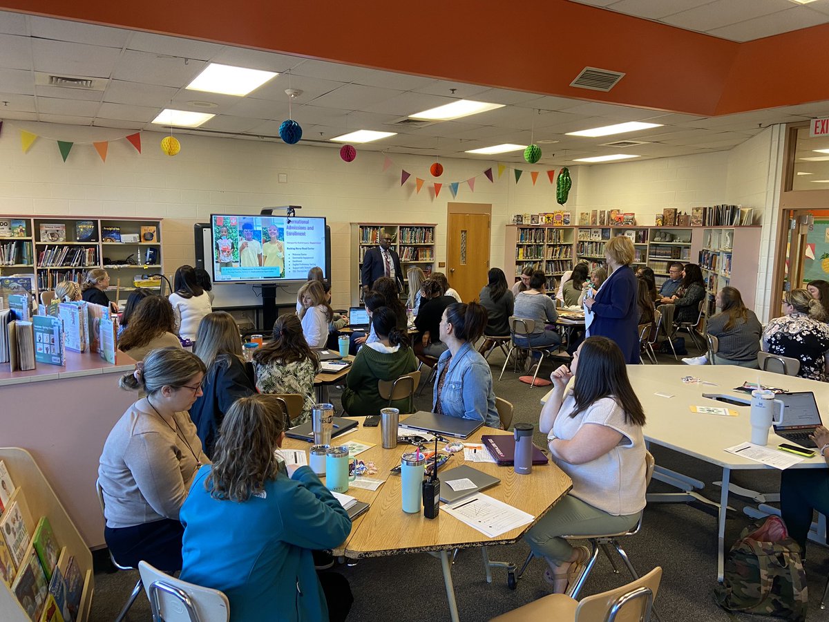 CESHuskies's tweet photo. Thank you Norka Padilla and Dr. Art Williams from @IAEMCPS for engaging our Sequoyah Staff in elevating the importance of high level instruction for ALL students especially our EMLs and immersing us in student experiences of student discourse strategies. @SequoyahPrin https://t.co/75YZDlyTKC