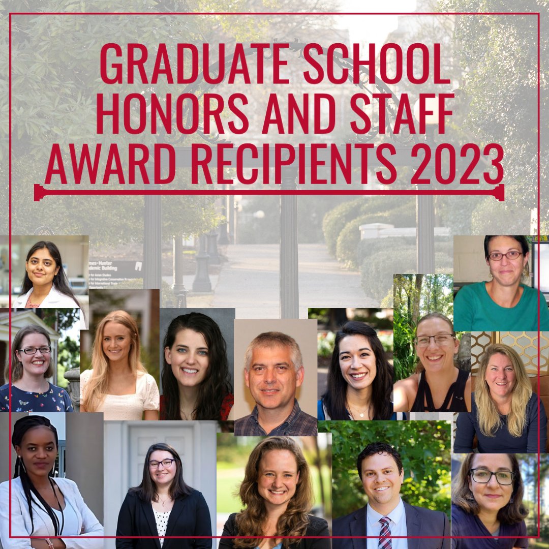 We celebrate and honor all recipients of the 2023 spring awards. Please join us in celebrating these amazing students! grad.uga.edu/graduate-schoo… #Committo #GradDawgs #GradStudies #UGA #UGAgraduateschool #GoDawgs