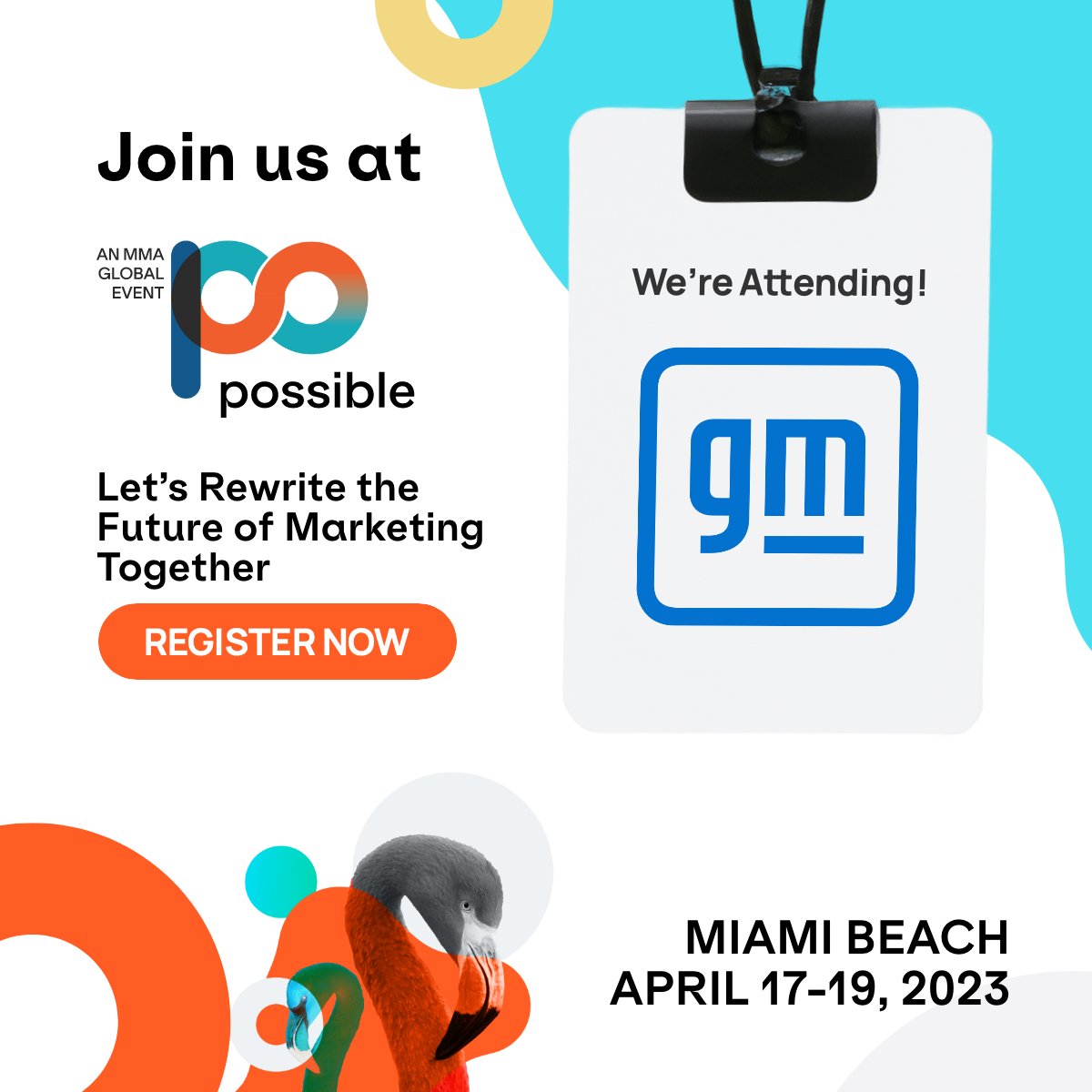 @GM is coming to POSSIBLE! Check out their display in the Expo Garden to see exciting new electric vehicles and get a chance to learn more about the innovative EV Live experience.

#everybodyin #POSSIBLE2023 #marketingevent #marketingevents #miami #marketing