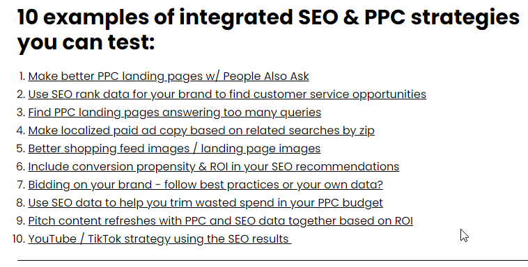 Trying to get more out of your PPC or SEO campaigns? 

Here are 10 different ways you can combine your PPC and SEO data to make more integrated search strategies. 
seerinteractive.com/insights/ppc-a…