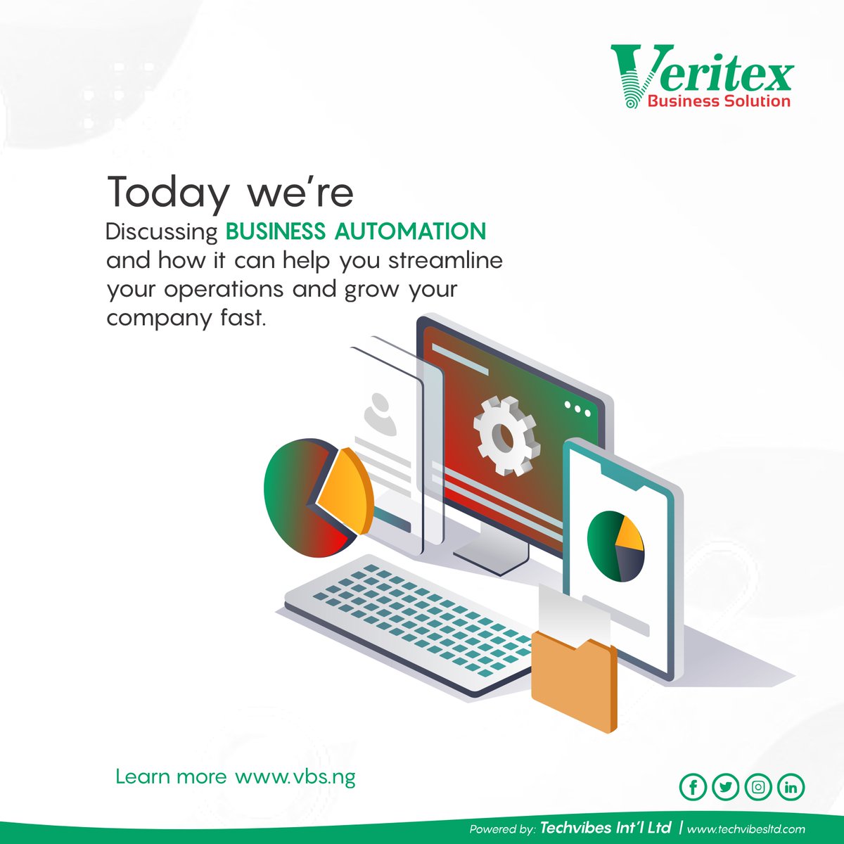 Techvibes_ltd's tweet image. Business process automation helps you spend more time growing your business and focusing on strategy rather than being bogged down by administrative tasks. Visit vbs.ng to to learn more
#payroll #humanresources #accounting #budgeting