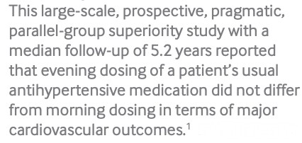 What does the TIME study tell us about morning and evening dosing of antihypertensive medication? Read our commentary on the TIME study.
bit.ly/41xMXcd