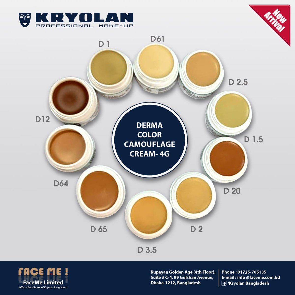 #dermacolor all shades are available.....
Visit our website: faceme.com.bd

#kryolan #dermacolor