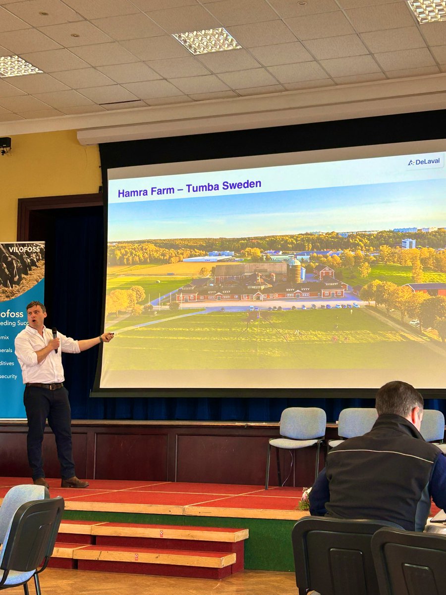 Start of a good day at the 11th National herdspersons conference with <a href="/DeLaval_UK_IRE/">DeLaval_UK_IE</a> &amp; <a href="/LKLServices/">LKL Services</a>. Solution manager - Adam Hayward delivering a great presentation on DeLaval’s history and innovation🔵  
#welivemilk 
<a href="/AdamHay77375339/">Adam Hayward</a>