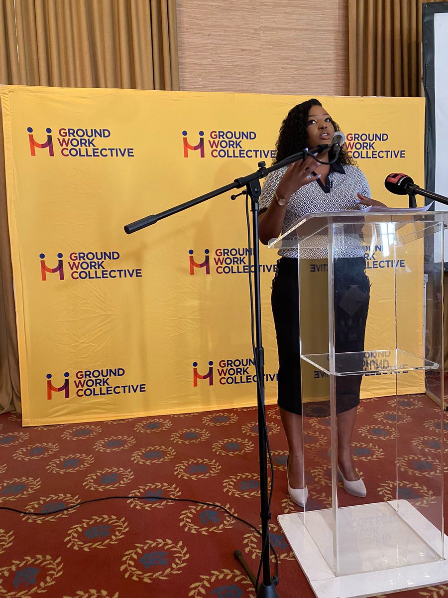 gwc_za's tweet photo. We have launched! 

@mbalimcdust, GWC Founder &amp; Chief Executive Officer (CEO),  is briefing media at today's launch event. 

#GroundWorkCollective #GWC https://t.co/Tb03ID1SMR