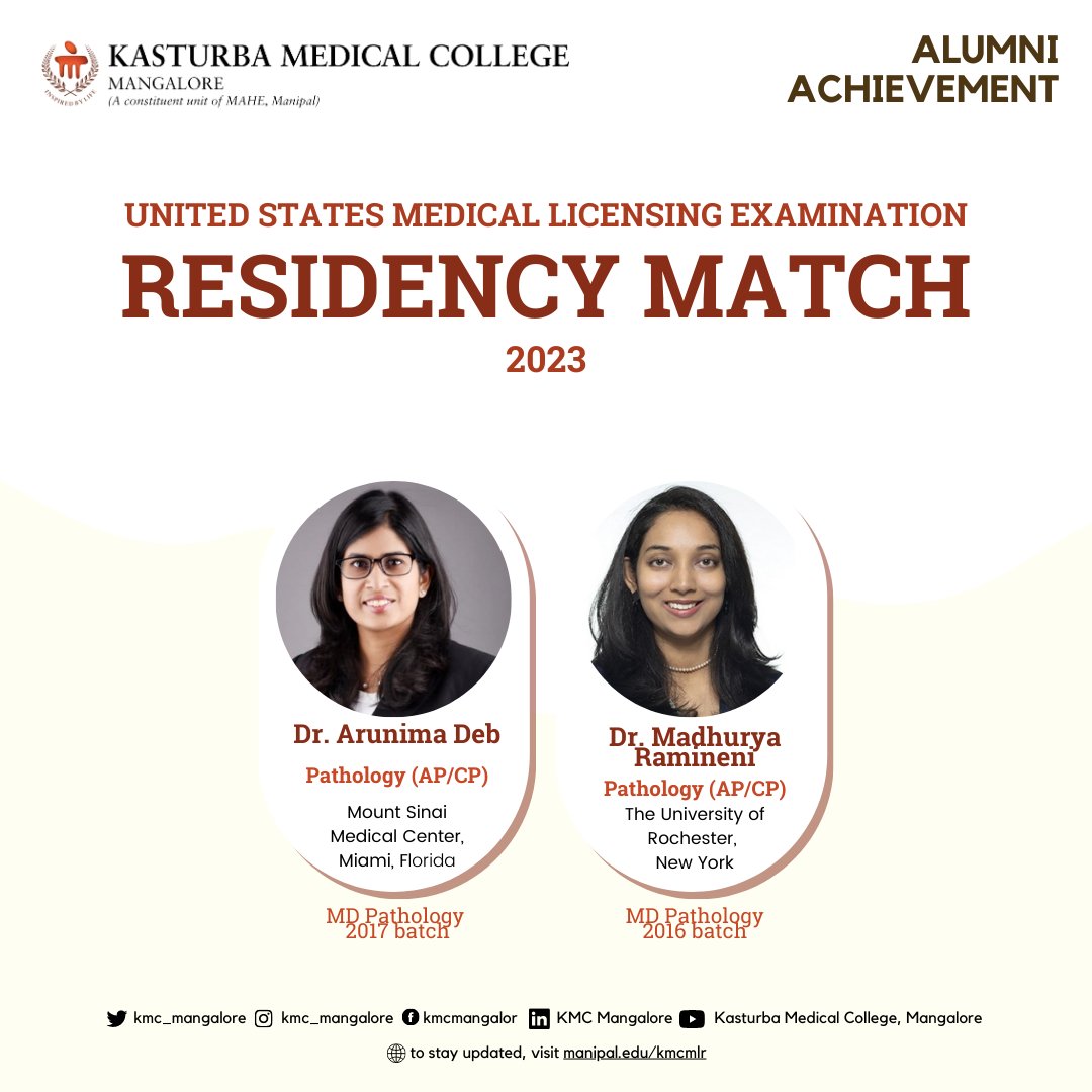 Congratulations!

<a href="/MAHE_Manipal/">Manipal Academy of Higher Education</a> <a href="/ManipalAlumni/">MAHE Alumni Relations,Manipal</a> <a href="/DrAruDeb/">Arunima Deb, MD</a> <a href="/Madhury57496817/">Madhurya</a> <a href="/DrBUnnikrishnan/">UNNIKRISHNAN B</a> <a href="/suresh06121975/">Dr B Suresh Kumar Shetty</a> @swamitwitanand <a href="/BaligaShrikala/">Shrikala Baliga</a> <a href="/Baligak/">Kiran Baliga</a> 

#usmle #match2023 #residency