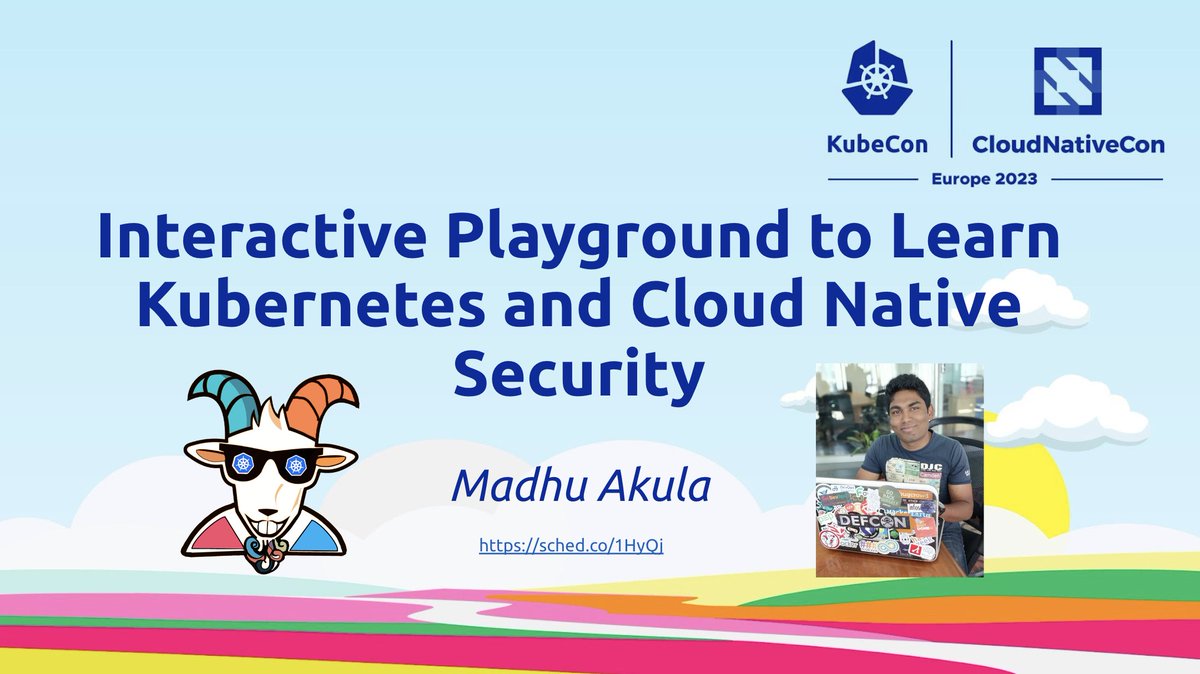 madhuakula's tweet image. 🔥 Catch me hacking the #Kubernetes Cluster from the initial entry point to complete cluster takeover at @KubeCon_ 🚀 Also get your awesome #KubernetesGoat sticker 🥳
sched.co/1HyQj
#KubeCon #CNCF #Hacking #Security #OpenSource #RedTeam #InfoSec #CloudNativeCon
