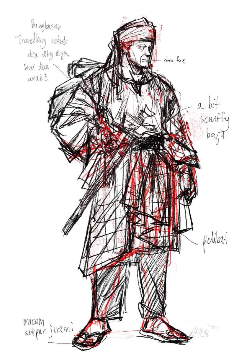 NenekHani's tweet photo. 👀guess who dat👀
Some rough sketches for nirnama 2. I really love the thicc guy, however i gotta remove the fishing pole and the fishtrap tho. Aww bye bye bubu. https://t.co/vKiZzVOxUd