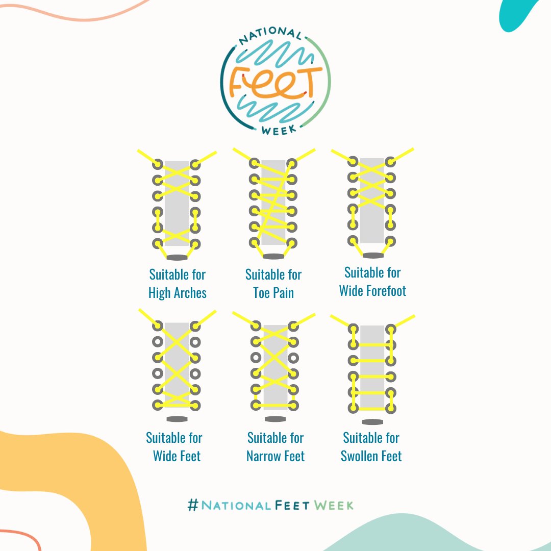 Here are some tips on how to tie your shoe laces for different foot conditions 🥾👟

#NationalFeetWeek #NationalFeetWeek2023 #NFW