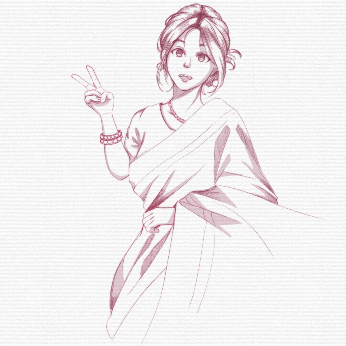 AwkwardSenpai96's tweet photo. Saree
#sketch #digitalsketch #sketchbook #sketchdaily #digitalart #digitalartist #characterdesign #characterconcept #conceptart #animegirl #mangagirl #saree  #bengali #indiangirl #bengaligirll #expressionart #art  #drawing  #artwork #photooftheday  #beautiful #bhfyp #happy https://t.co/MdHeY9TAnb