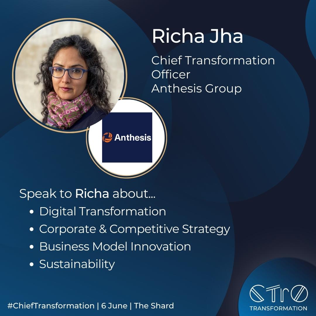 CXOInnovation's tweet photo. Welcome Ms Richa Jha from @anthesis_group to the Chief Transformation Officer Summit London on 6 June 2023!

📌Find out more at: https://t.co/yZ1fEXC29U

#CXOInnovation #ChiefTransformation #londonsummit #CTRO #transformation #digitaltransformation #sustainability https://t.co/dOBEPrCTJE