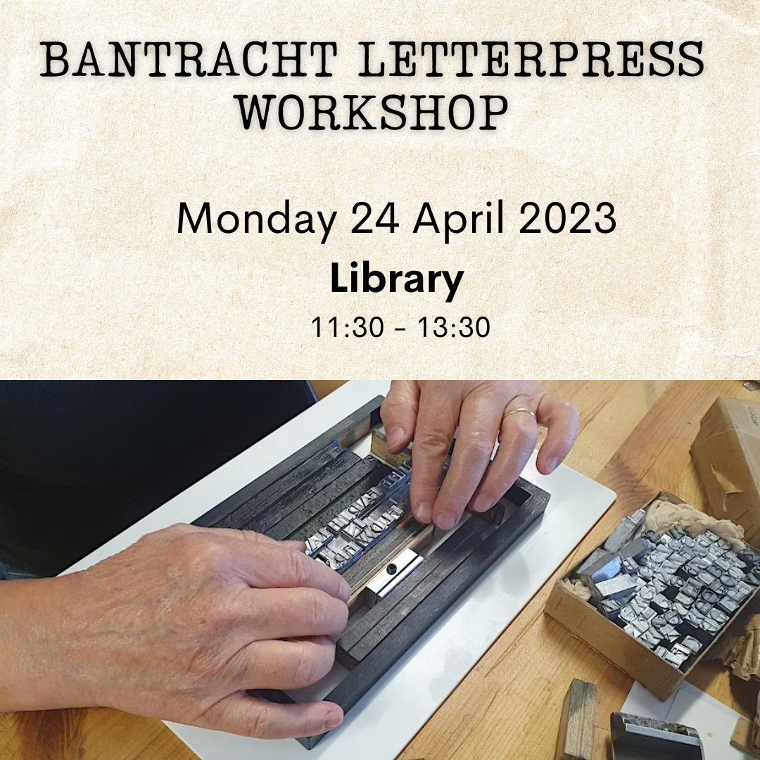 Maynooth University Library (@library_mu) on Twitter photo Join members of Mná na nEalaín <a href="/library_MU/">Maynooth University Library</a> for a creative letterpress workshop, to celebrate the launch of their “Bantracht” exhibition. Register here: eventbrite.ie/e/610990678567 Join members of Mná na nEalaín <a href="/library_MU/">Maynooth University Library</a> for a creative letterpress workshop, to celebrate the launch of their “Bantracht” exhibition. Register here: eventbrite.ie/e/610990678567