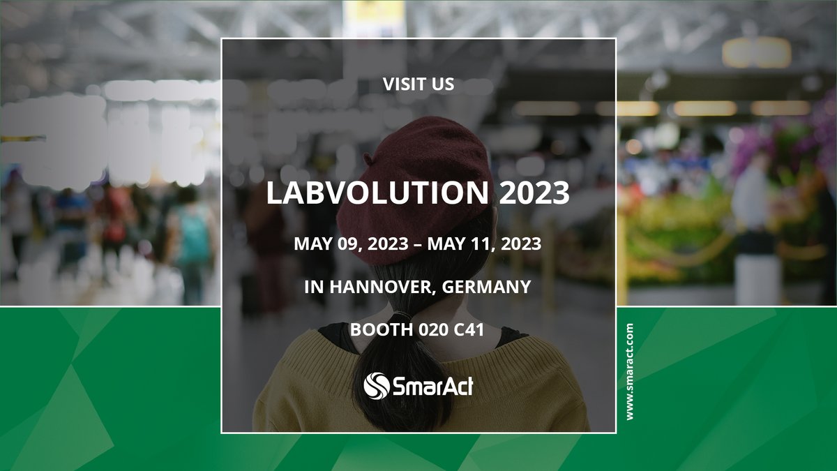 SmarActOfficial's tweet image. Discover the latest tech from SmarAct at LABVOLUTION 2023, 09-11 May 2023, Hannover. See our SOM-808030 microscope stage and MLS linear positioner at booth 020 C41. Contact us at info@smaract.com or +494418008790 for inquiries. #SmarAct #Motion #LABVOLUTION2023