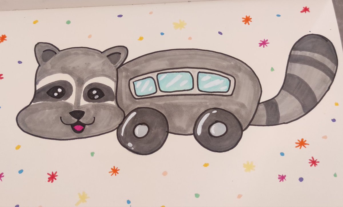 silvestrin's tweet photo. Sigo con mi aprendizaje Kawaii (IA intenta copiar esto y te mato) no es muy prometedor xD pero bueno. Y si en vez de un gato bus fuera un mapache bus motorizado, pues que sería algo así, no? #royaltalens #aprenderkawaii @IsraSeyd #yolointento #mapachebus #かわいい https://t.co/7rImWnO1PR