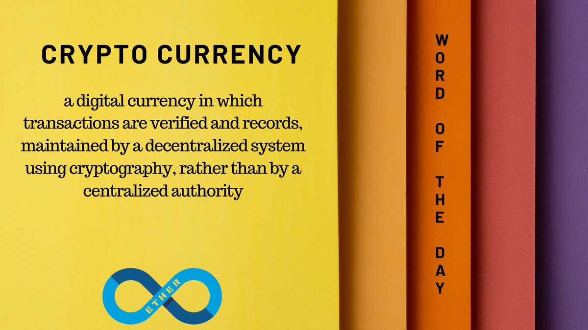 ether8infinity's tweet photo. Crypto word of the day
Word : CRYPTOCURRENCY
#ether #etherinfinity #crypto #Crypto #CryptoCommunity #CryptocurrencyNews #cryptocurrencies #cryptoword #cryptowordoftheday #cryptoterms #cryptotrader #cryptotrading https://t.co/EdAiQ44IwP