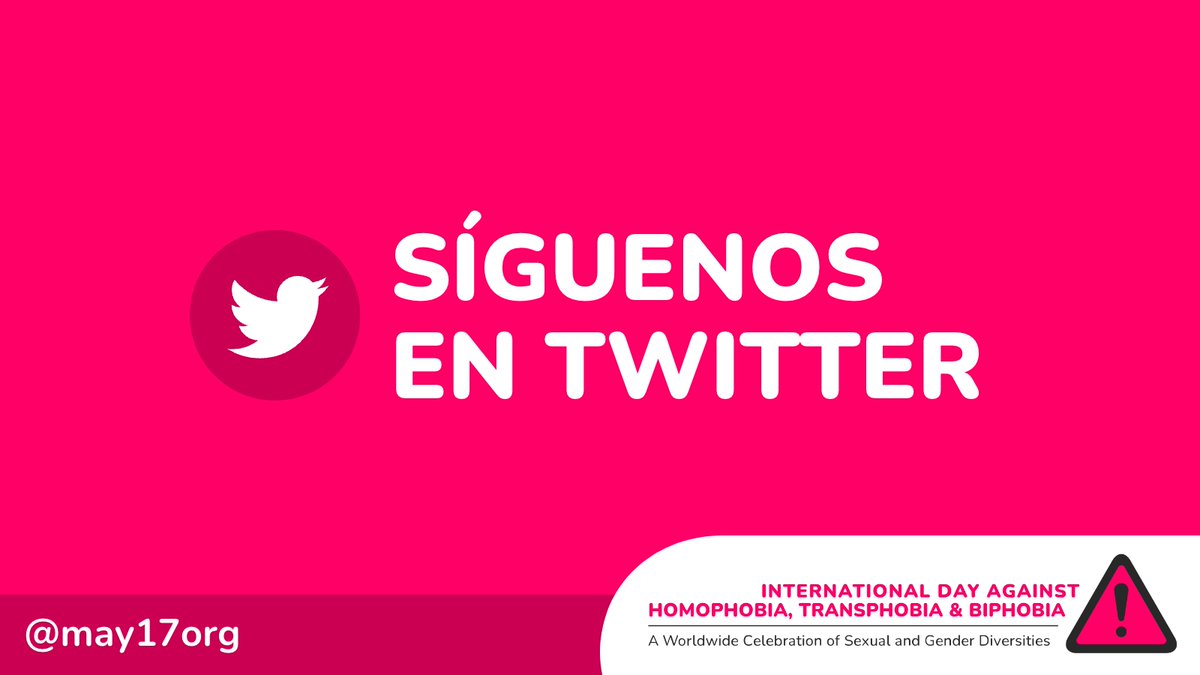 Estamos fusionando nuestras cuentas de Twitter en <a href="/may17org/">may17</a> 
Ahora podrás encontrar todo nuestro contenido en un solo lugar.
¡Síguenos en <a href="/may17org/">may17</a> y no te pierdas nada! 
🏳️‍🌈🏳️‍⚧️

#LGBTQIA #DiaContraLaHomofobia #DiaContraLaLesbofobia #DiaContraLaTransfobia #DiaContraLaBifobia