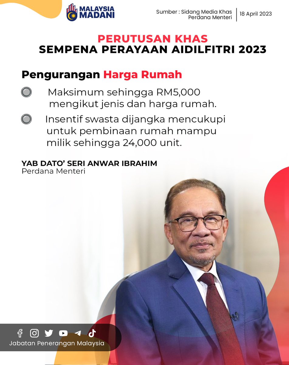 JPenerangan's tweet photo. Intipati Perutusan Khas Perdana Menteri, YAB Dato' Seri Anwar Ibrahim | 18 April 2023, Selasa

#TerujaRaya
#MalaysiaMADANI
#JabatanPenerangan https://t.co/5RBXrlpIJP