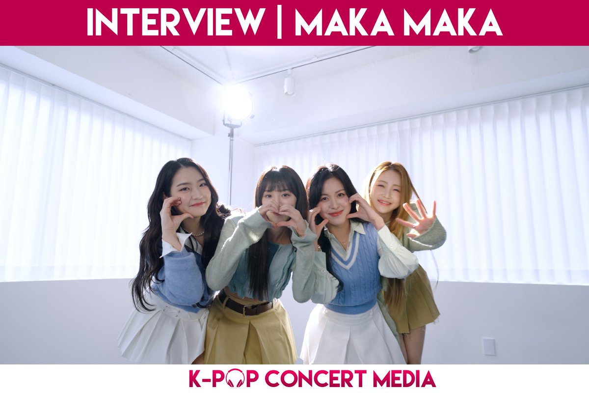 KpopConcert2's tweet photo. 18.04.2023 | K-INTERVIEW | MAKAMAKA
🇬🇧 Let’s discover the 4 girls of MAKAMAKA through our interview ! The girls answered so many questions ! kuddo to them !
English ▶️https://t.co/zyHuokz1Iw ◀️

@makamaka_world 
#interview #kpop #makamaka #Korea https://t.co/jcH2YmnN0i